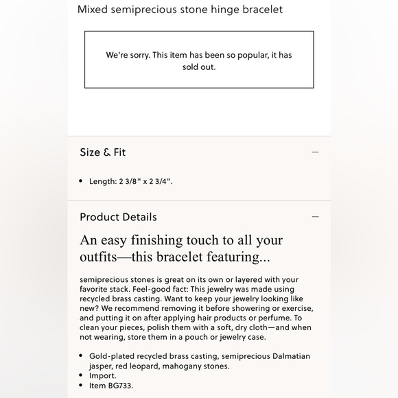 J. Crew mixed semiprecious stone hinge Bracelet NWOT - Picture 2 of 5